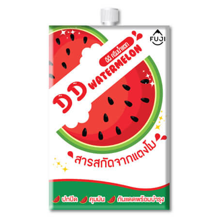 Fuji DD Watermelon Cream,ครีมซอง,ครีมแตงโม,กันแดดซอง,DD Watermelon Cream,ครีมฟูจิ,ครีมซอง ซื้อออนไลน์,ครีมแตงโม ใช้ดีมั้ย,